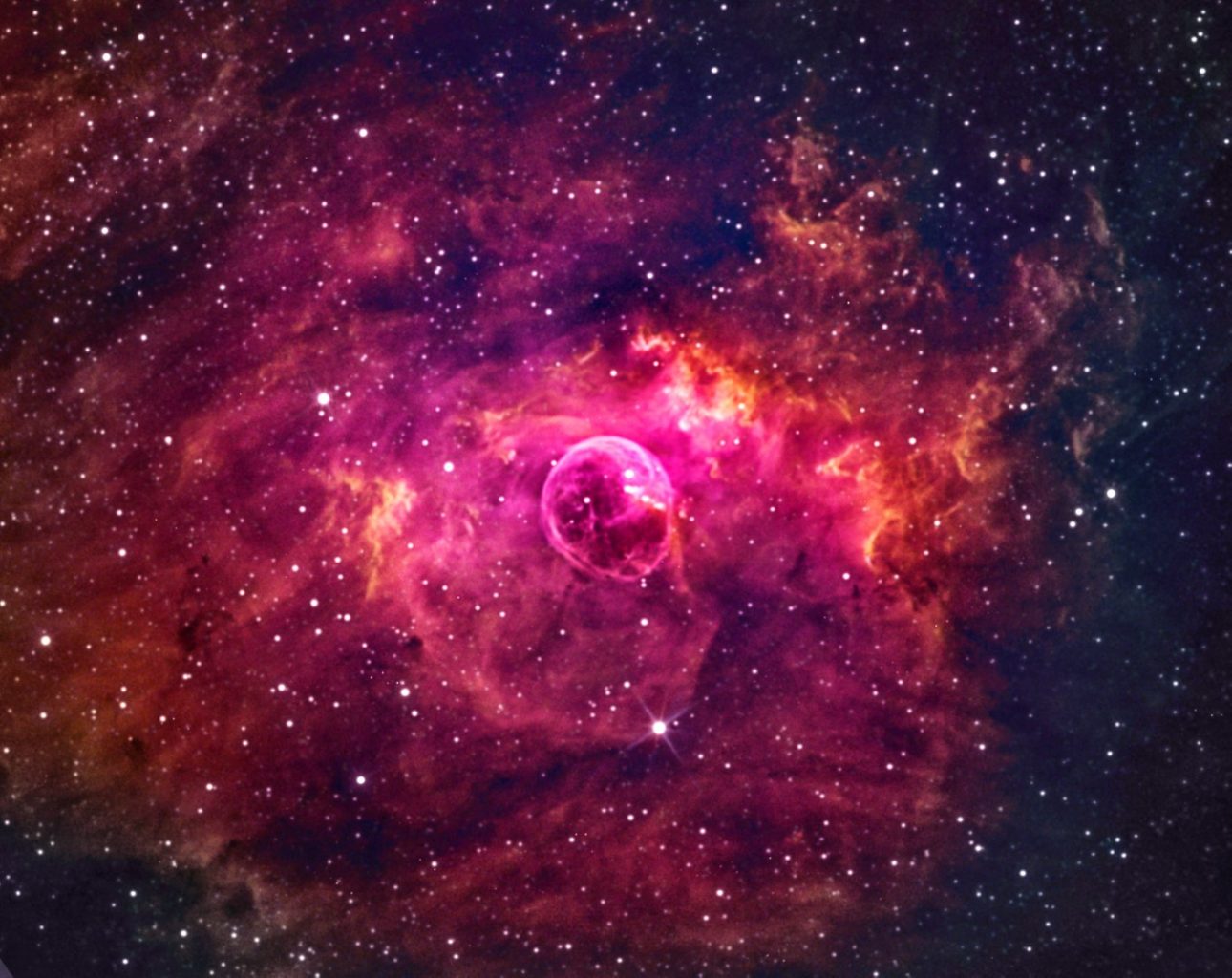 NGC 7635 Bubble Nebula Poster Wyoming Stargazing