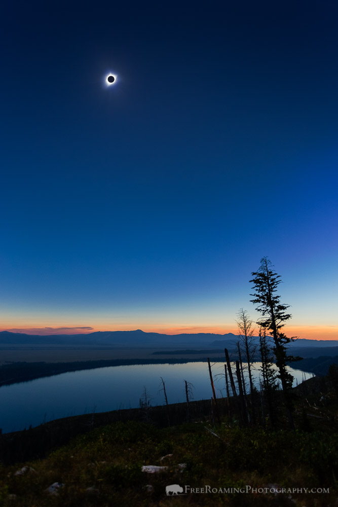 Total Solar Eclipse over Jenny Lake