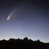 Comet Neowise over Tetons