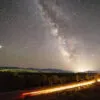Milky Way and Car Trail