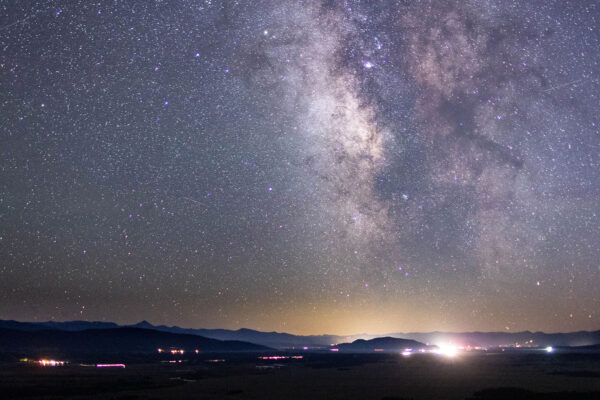 Milky Way over Jackson and Light Pollution