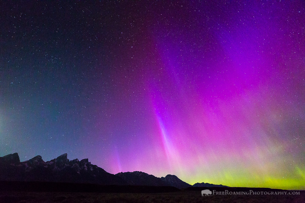 Auroras over Tetons