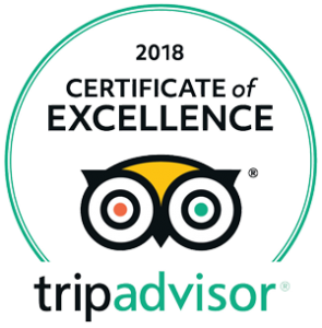 Certificado de excelencia de TripAdvisor 2018