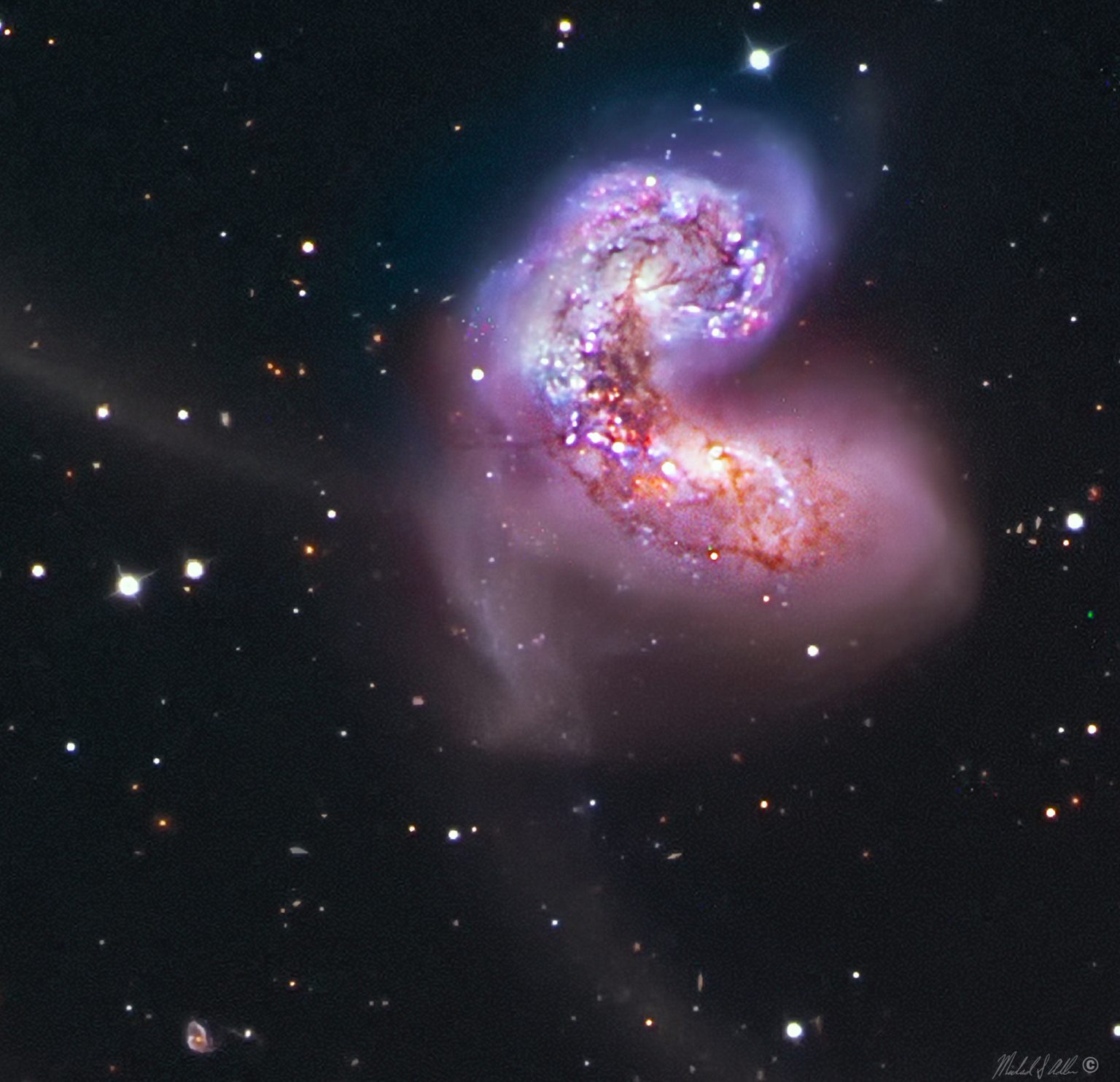 NGC 4038 - Antennae Galaxies Posters - WY Stargazing